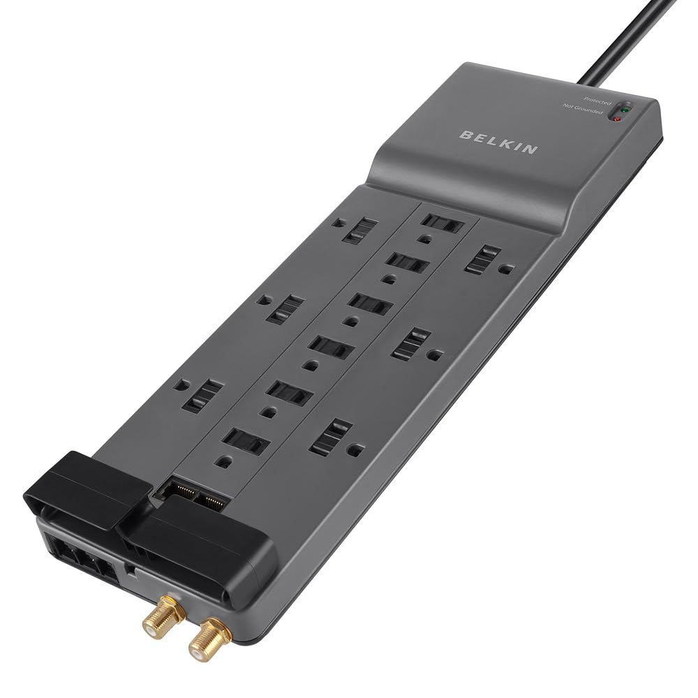 Belkin BE112234-10 wide outlets accommodate bulky plugs and adapters