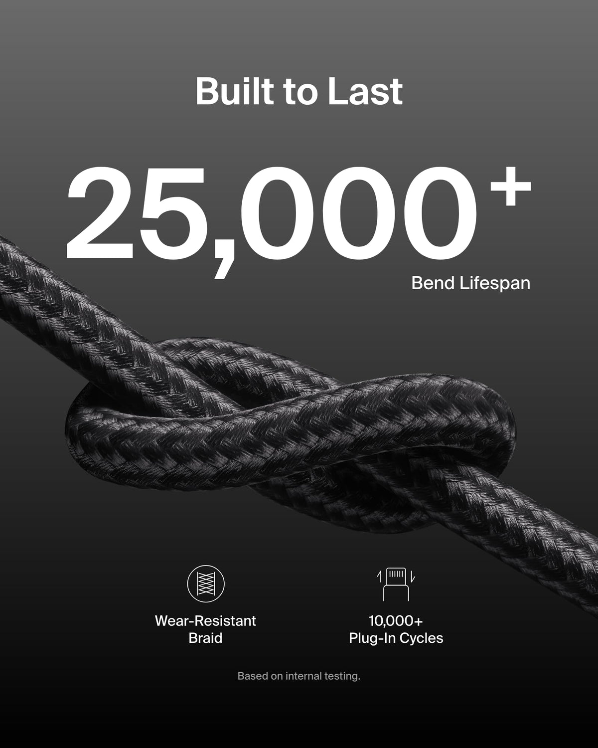 Belkin BoostCharge USB-C to Lightning in hand for on-the-go charging