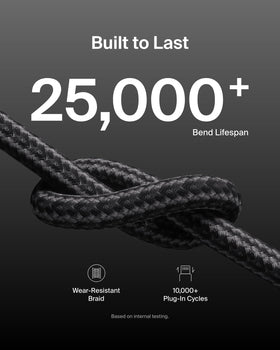 Belkin BoostCharge USB-C to Lightning in hand for on-the-go charging
