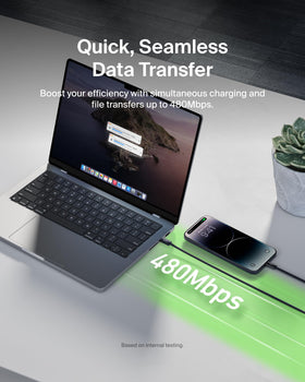 Belkin BoostCharge shown with iPad for fast syncing and charging
