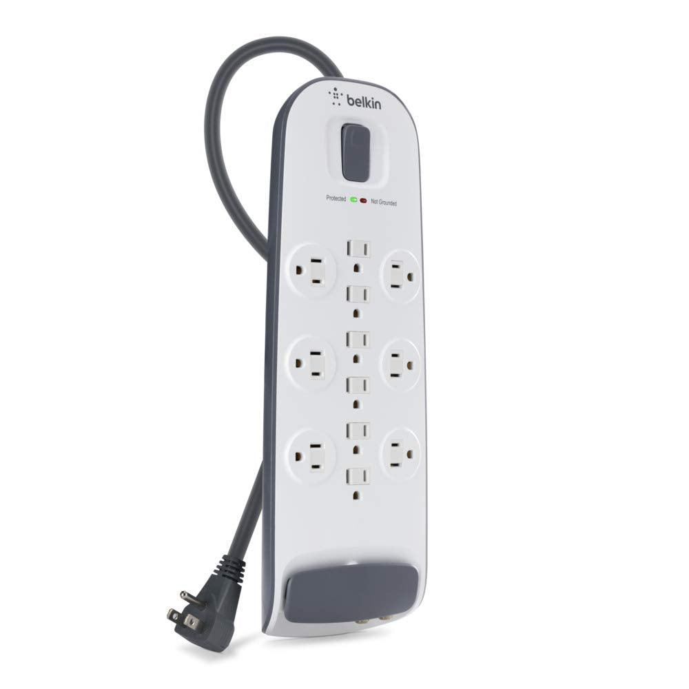 Belkin close-up of wide outlet spacing for large adapters convenience