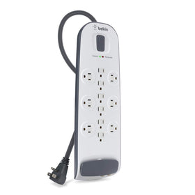 Belkin close-up of wide outlet spacing for large adapters convenience