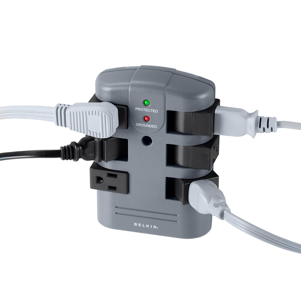 Belkin compact power-strip in use, portable and ideal for travel charging