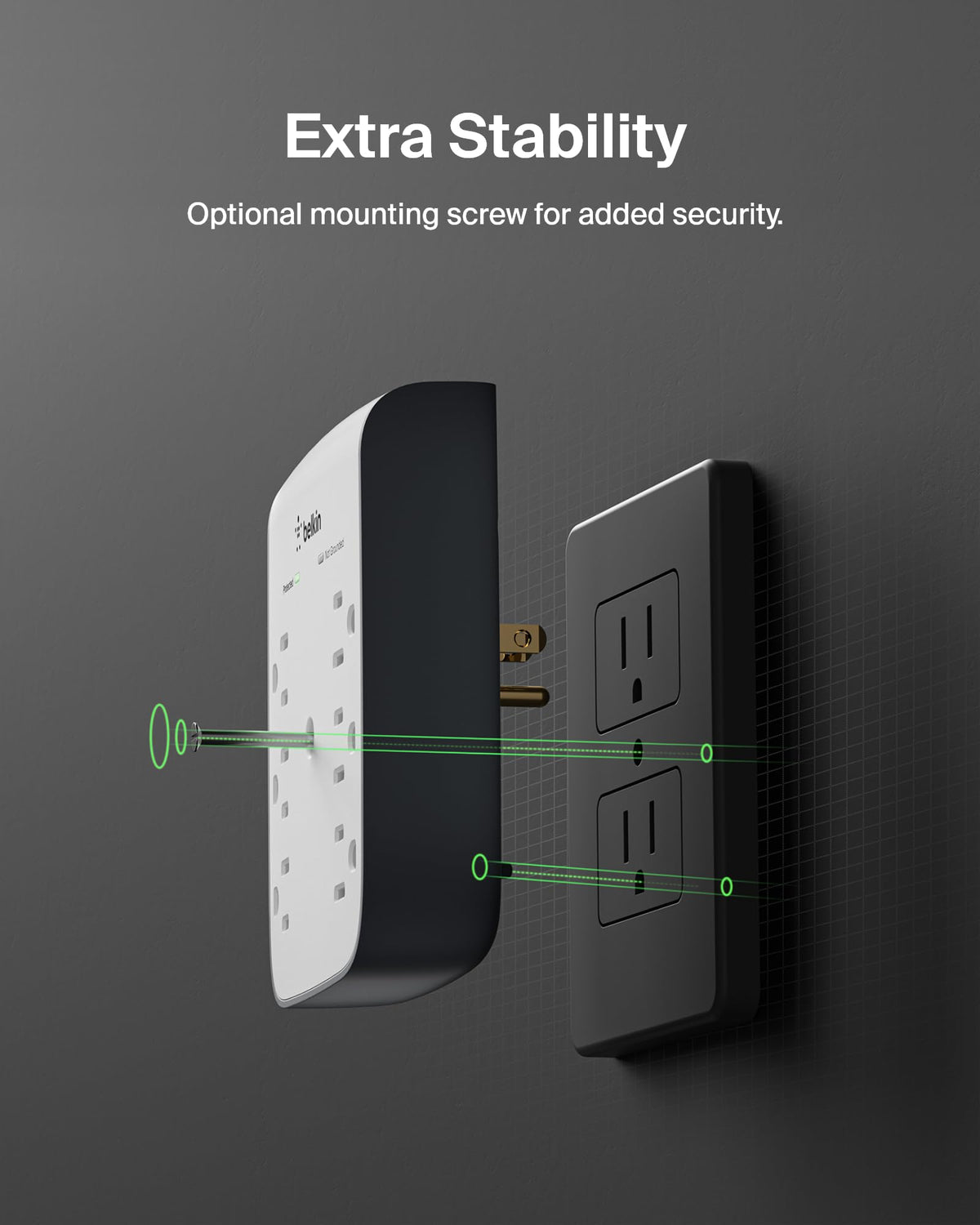 Belkin compact wall unit saves space on desks and walls