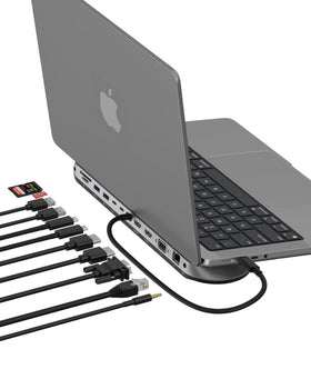 Belkin Connect 11-in-1 dock front view showing full port access for efficient work