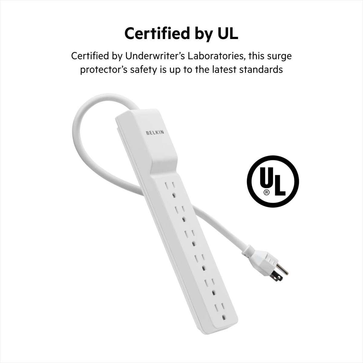 Belkin cord length comparison demonstrating 10-foot reach for flexible placement