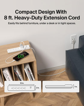 Belkin EMI/RFI reduction helps preserve signal quality for devices.