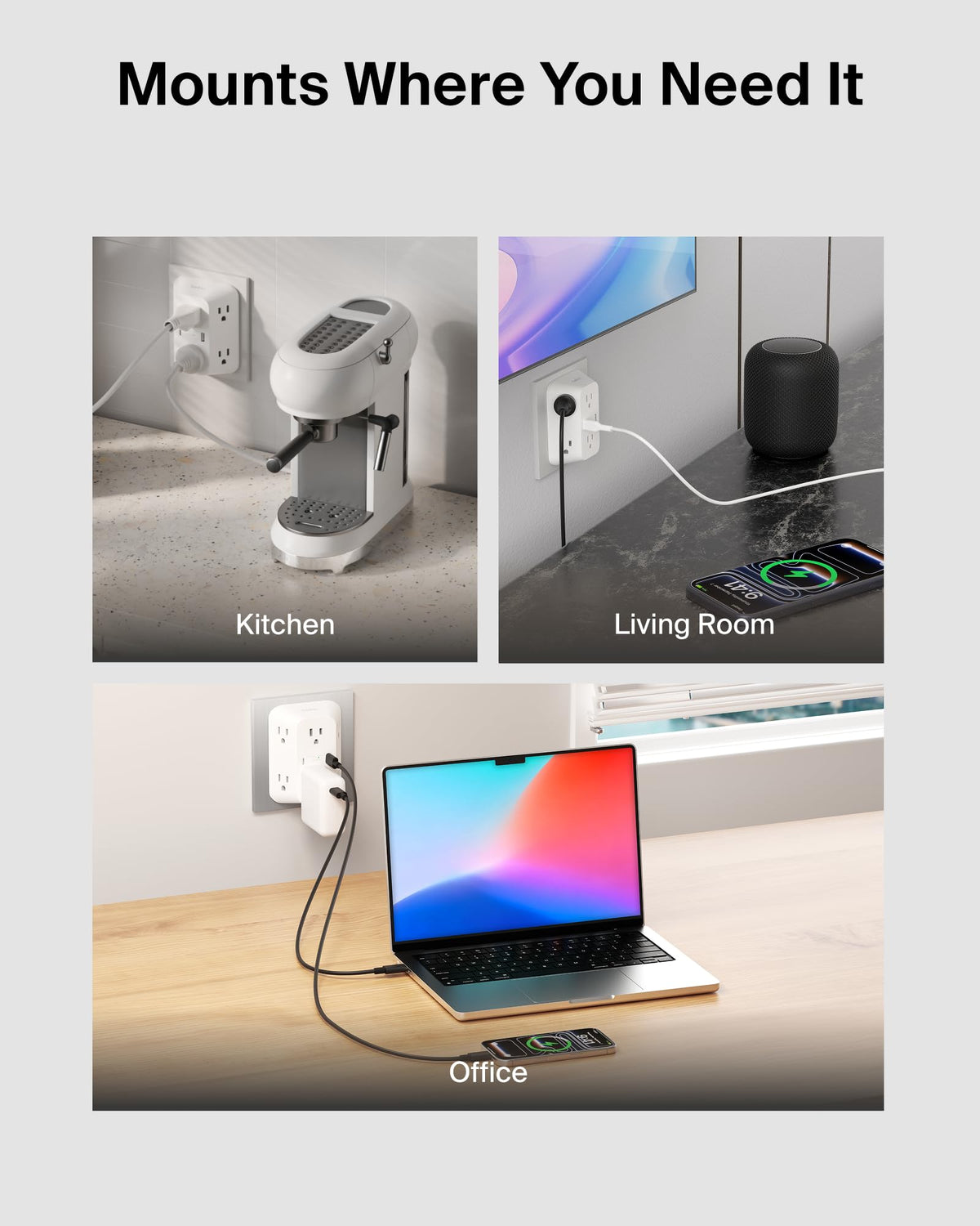 Belkin ETL-certified surge protector delivers reliable electronics protection.