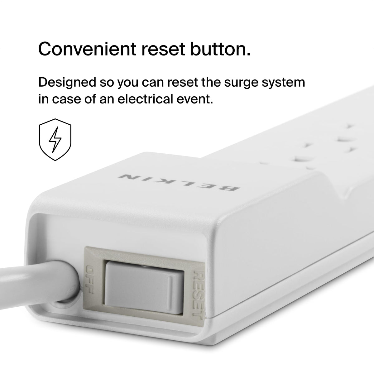 Belkin lifestyle desk setup powering laptop and monitor for organized workspace safety