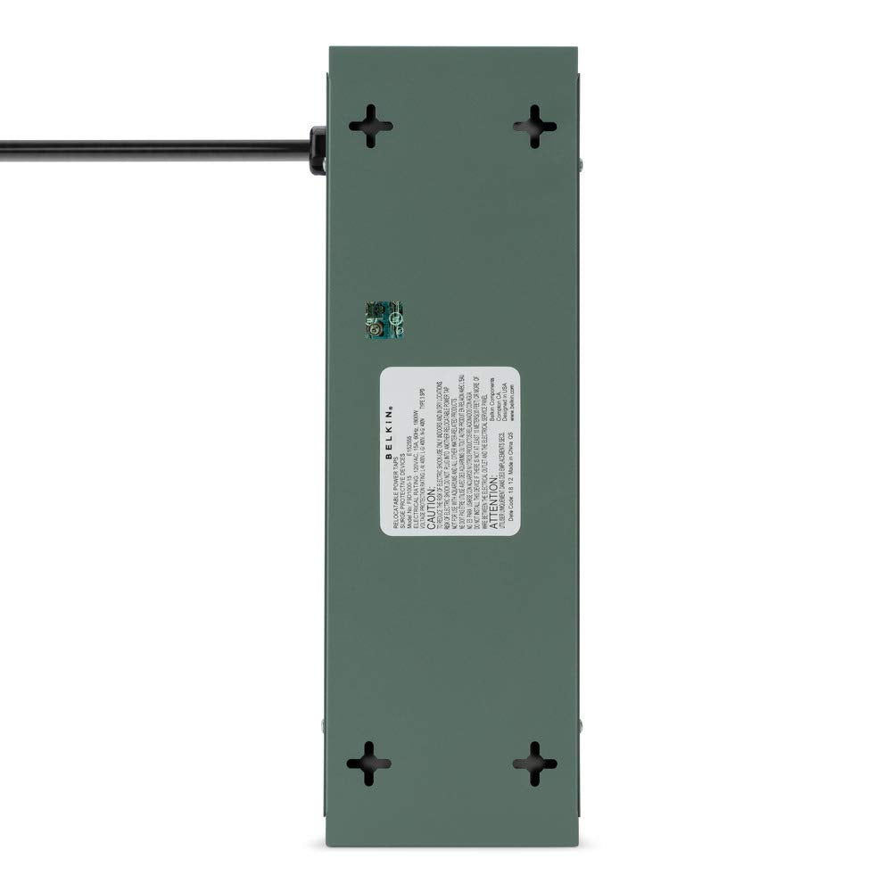 Belkin metal housing closeup highlights durable construction and impact resistance benefit
