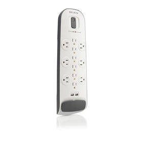Belkin mountable power strip with wide outlets for bulky plugs.