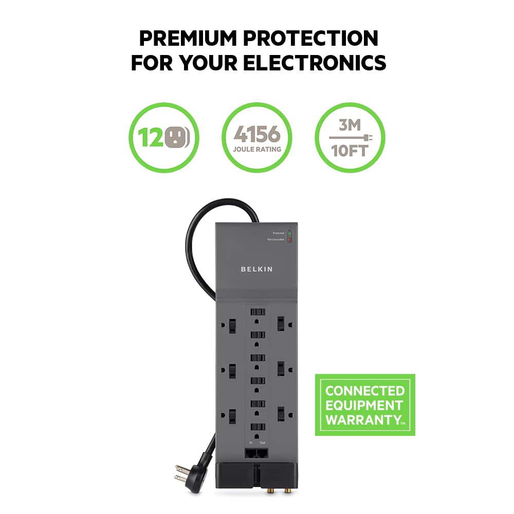 Belkin close-up of MOV components highlighting surge absorption protection