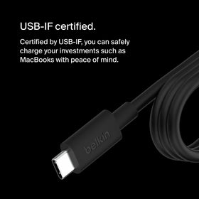 Belkin adapter regional power cord plugged in highlighting included power cable versatility