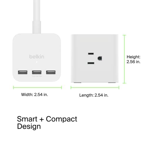 Belkin Power Cube travel-ready compact design for hotel desks and mobile setups