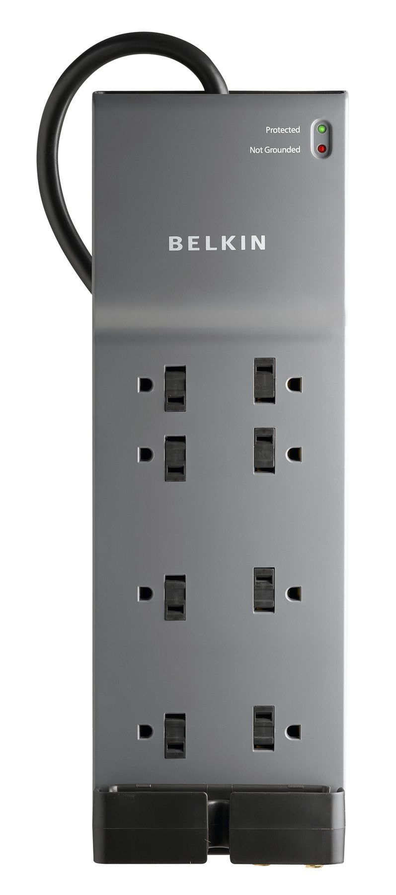 Belkin power strip with eight outlets and 3550-joule protection for clutter-free charging.