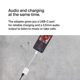 Belkin ROCKSTAR 3.5mm close-up displaying clear audio jack and reliable connection