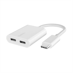 Belkin RockStar front view showing dual USB-C ports and compact design for convenience