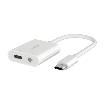 Belkin ROCKSTAR front view showing dual ports and compact shape for convenience