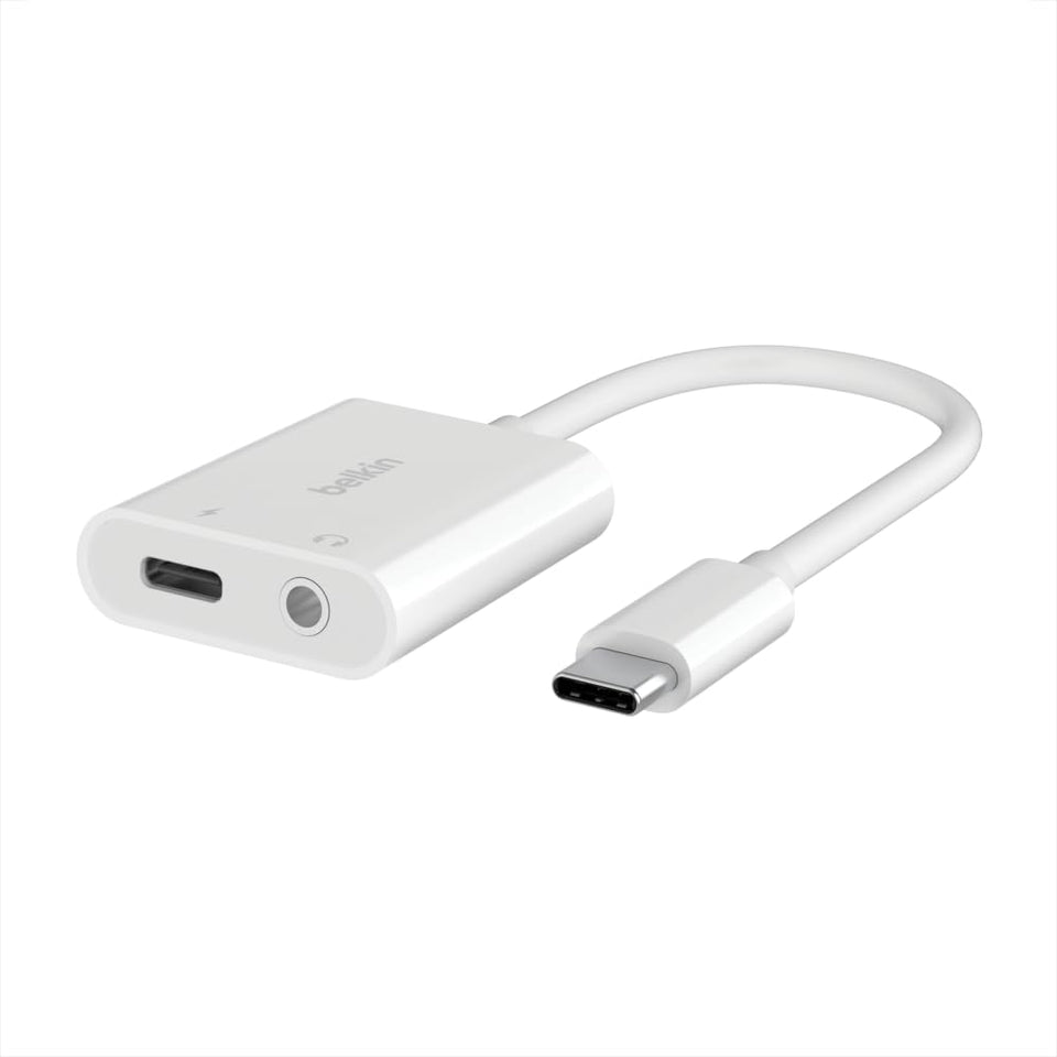 Belkin ROCKSTAR front view showing dual ports and compact shape for convenience