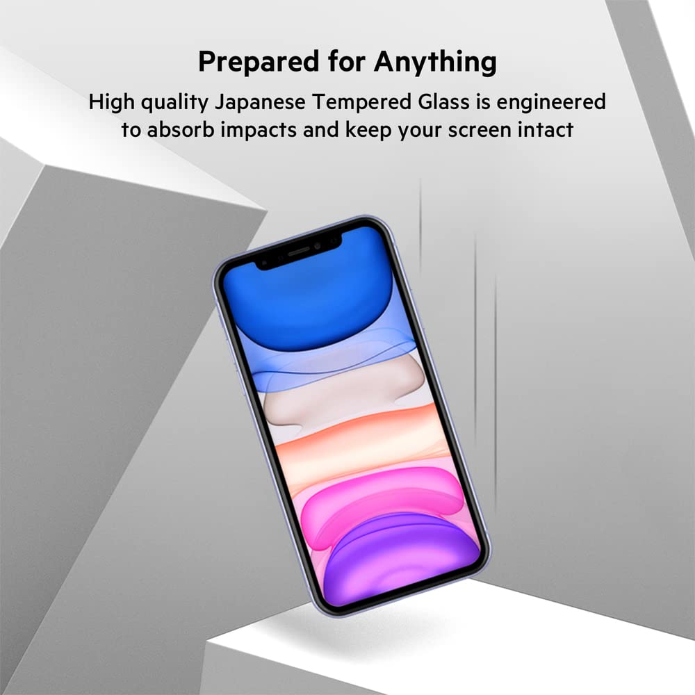 Belkin ScreenForce iPhone 11 protector shows ultra-thin 0-33mm profile for pristine feel.