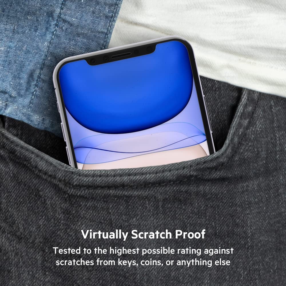 Belkin ScreenForce provides edge-to-edge protection against daily wear on iPhone 11.