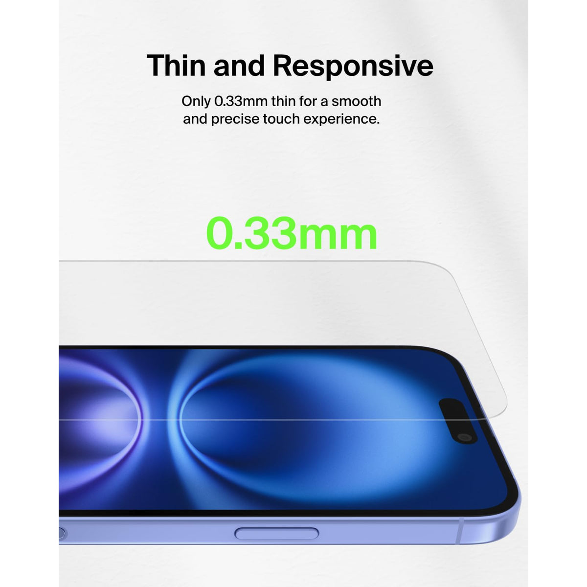 Crystal-clear clarity with antimicrobial layer for iPhone 16 Plus