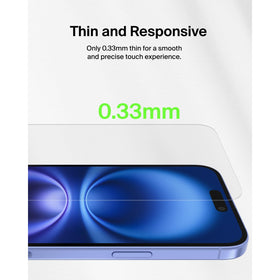 Crystal-clear clarity with antimicrobial layer for iPhone 16 Plus