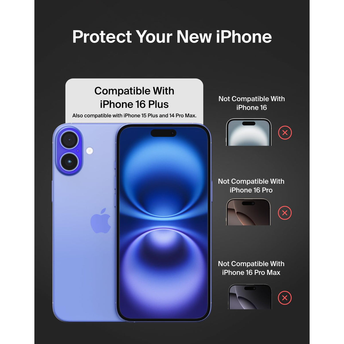 Belkin ScreenForce 9H scratch resistance preserves iPhone 16 Plus screen