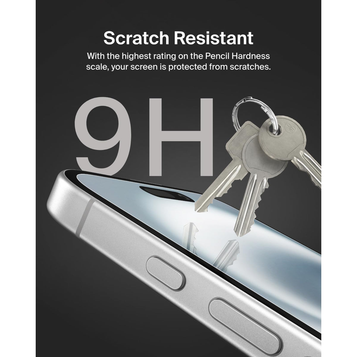 Belkin ScreenForce ultra-thin 0.33mm design preserves touch sensitivity.