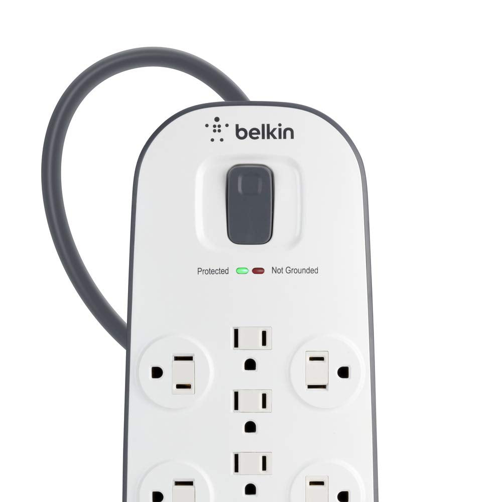 Belkin side profile mounted under shelf saving space and improving airflow