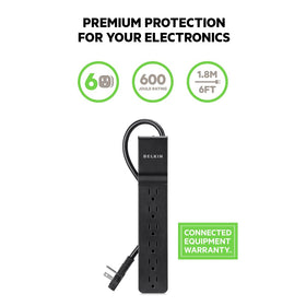 Belkin six-foot extension cord delivers reliable reach for home office devices.