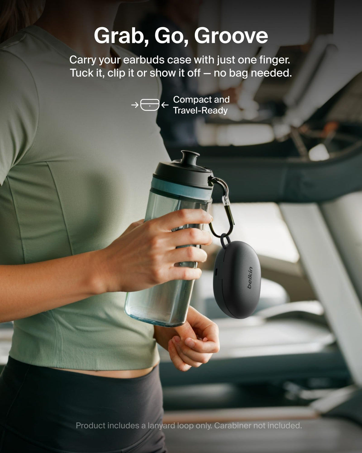 Belkin charging case with lanyard loop for convenient carry on gear