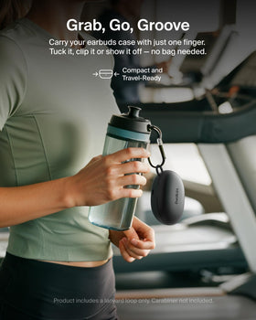 Belkin charging case with lanyard loop for convenient carry on gear