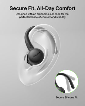 Belkin earbud texture detail showing durable materials and comfort