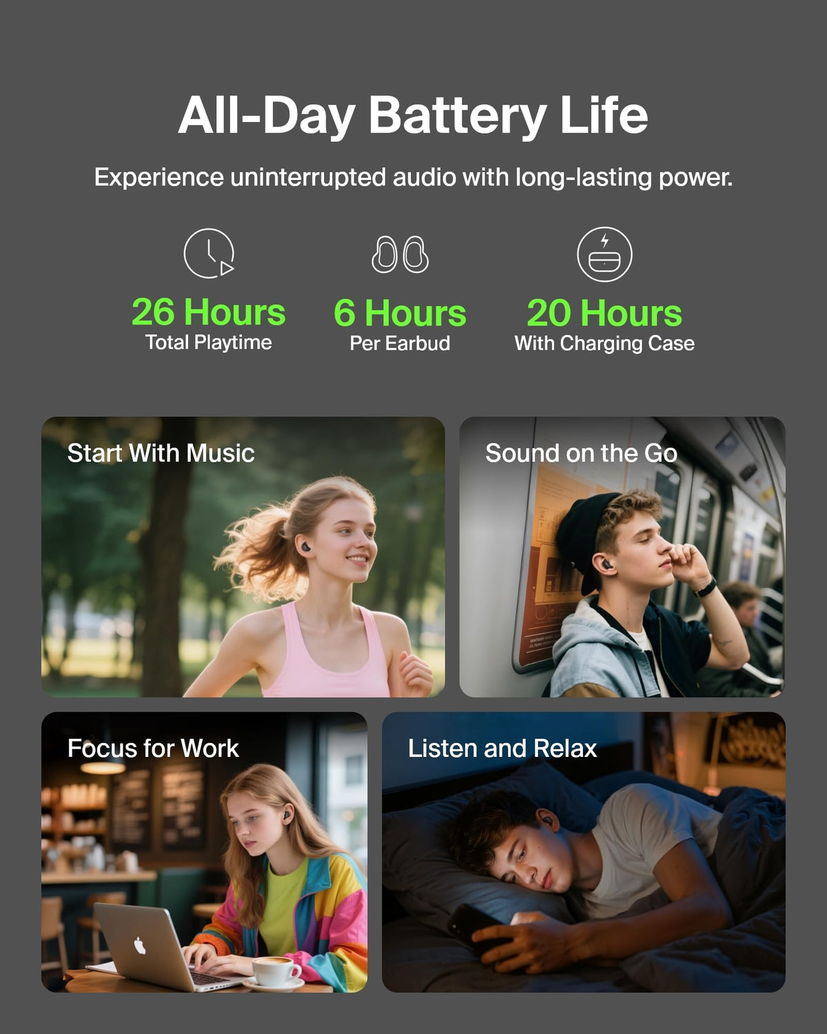 Belkin SoundForm Anywhere earbuds with flush-fit design for secure wear