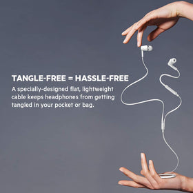 Belkin SoundForm in-ear fit delivers comfort and isolation for focused listening.