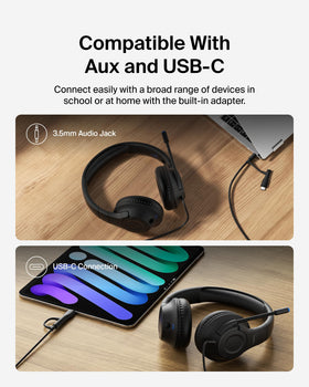 85dB safe volume limit to protect young ears while listening