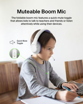 Belkin SoundForm Inspire boom microphone in action for clear distance learning.