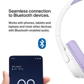 Belkin SoundForm Inspire 40mm drivers delivering clear sound for kids