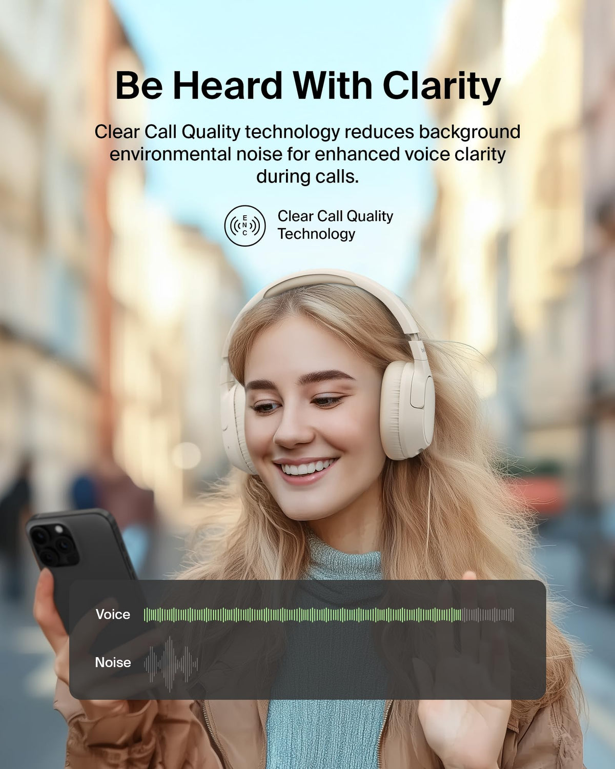 Belkin SoundForm Isolate ear cup texture detail showing durable materials