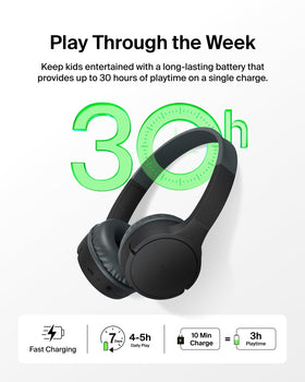 Belkin SoundForm Mini close-up showing soft cushions and durable materials for long comfort