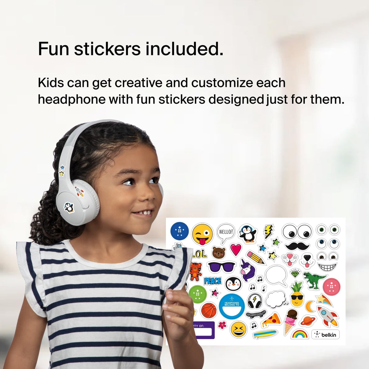 Belkin SoundForm Mini close-up of cushion highlighting soft comfort for children
