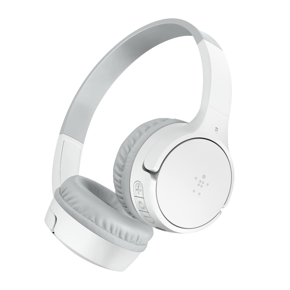 Belkin SoundForm Mini front view showing compact design and kid-safe comfort