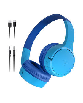 Belkin SoundForm Mini front view showing compact child-friendly fit and durable build