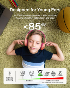 Belkin headband detail highlighting soft padding and durable construction for kids