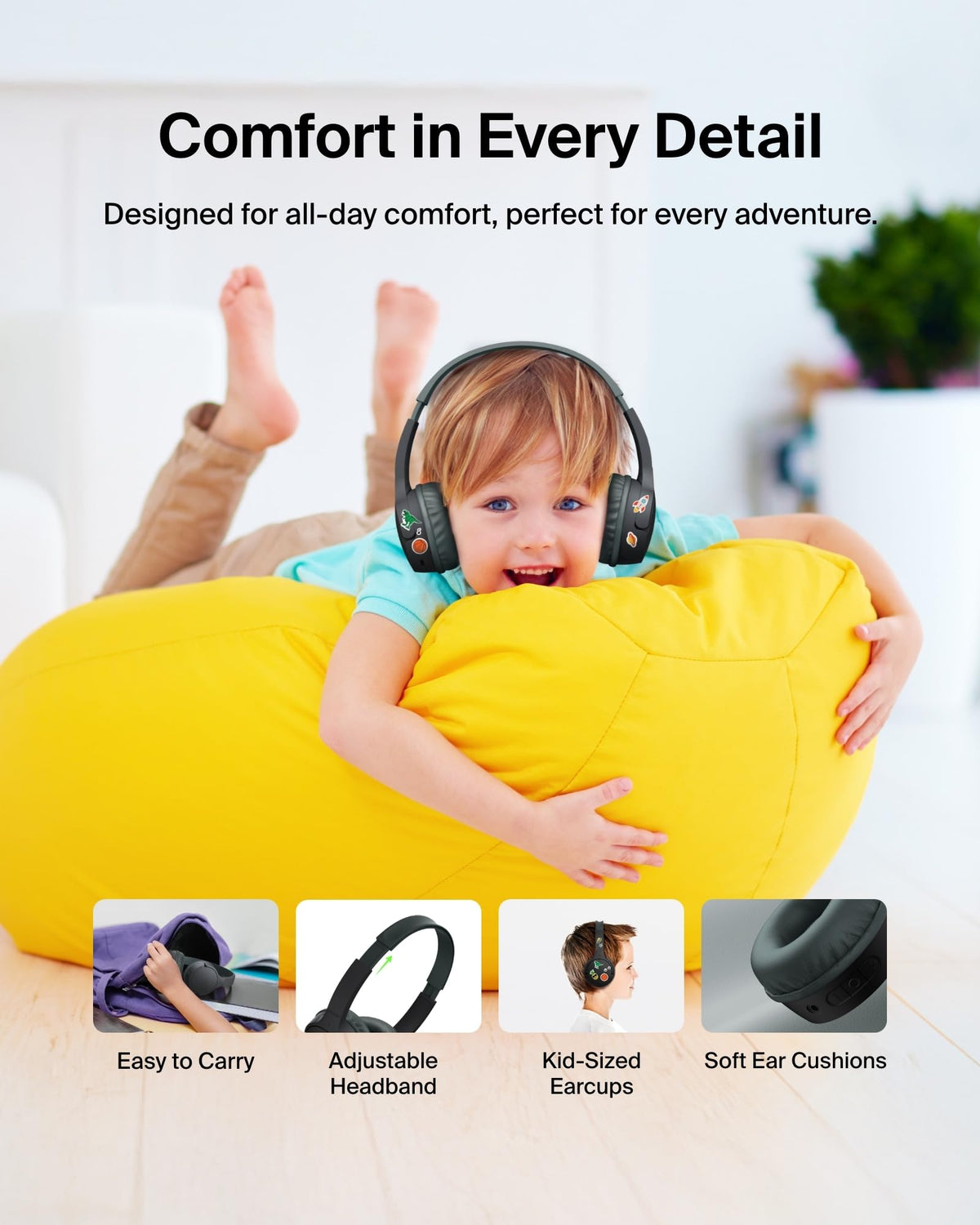 Belkin SoundForm Mini stored in protective hard case for travel durability benefit