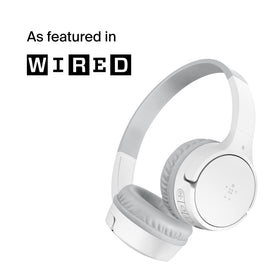 Belkin SoundForm Mini side profile focusing on earcup fit and stability benefits