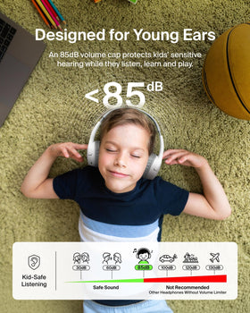 Belkin SoundForm Mini side profile with padded headband for comfortable wear