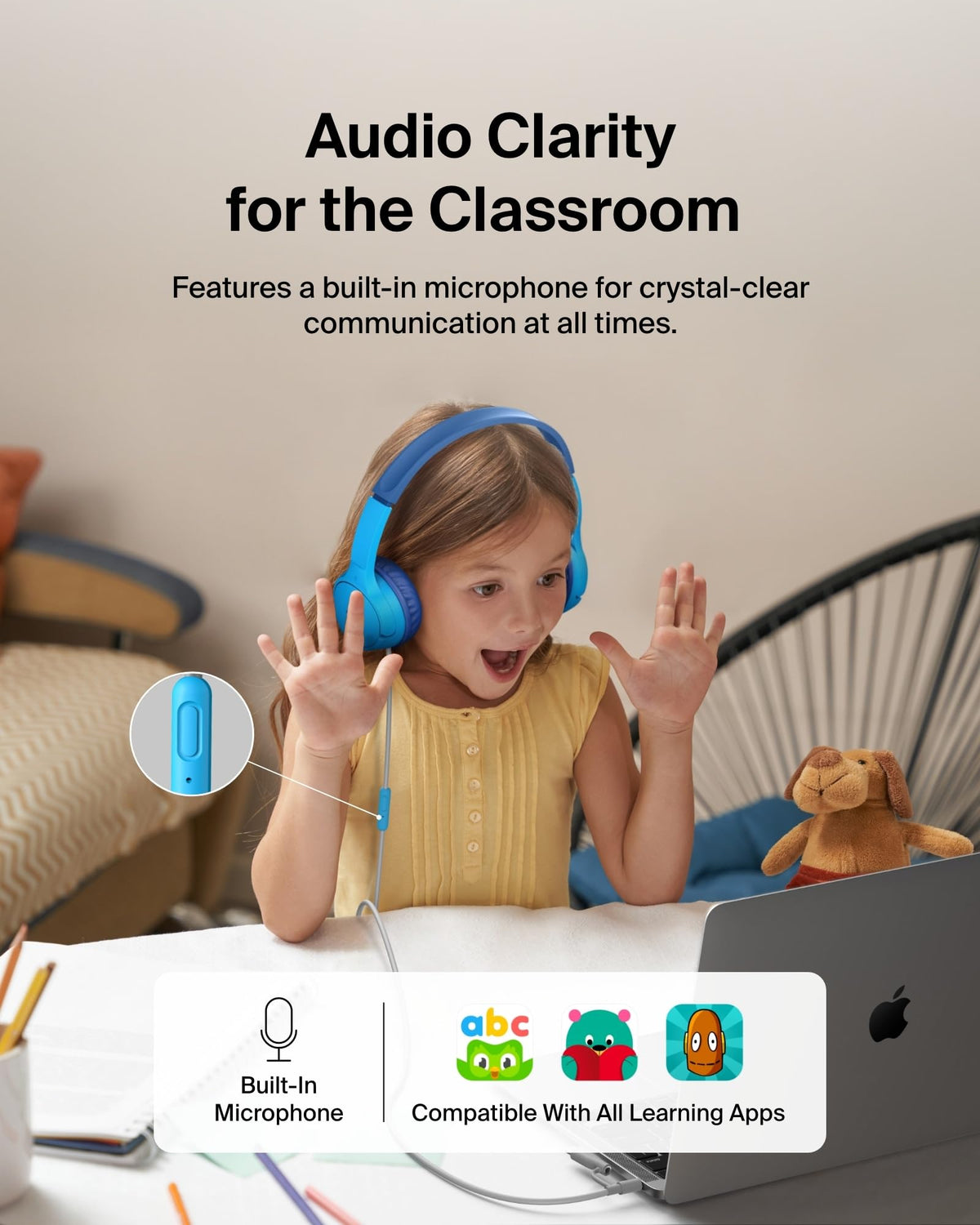 Belkin USB‑C to 3.5mm dongle detail for broad device compatibility