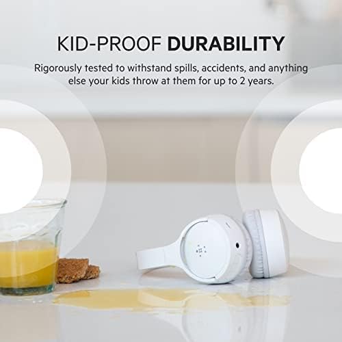 Belkin SoundForm Mini worn by a child demonstrating fit and comfortable listening